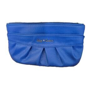 Juicy Couture Leather Clutch Purse blue